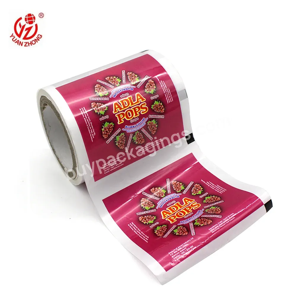 China Manufacturer Customized Printed Lollipop/candy/snacks Packaging Bopp/pearlized Bopp Material Film Roll