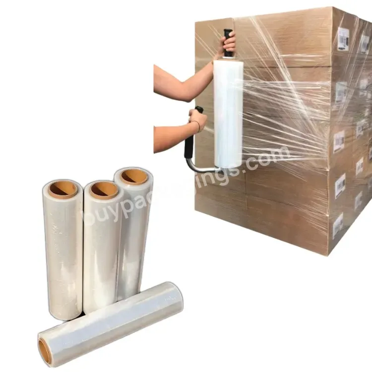 China Manufacturer Package Plastic Film Wrap Lldpe Hand Winding Stretch Film - Buy Hand Wrap Stretch Film,Pe Stretch Wrap Film,Hand Stretch Film.