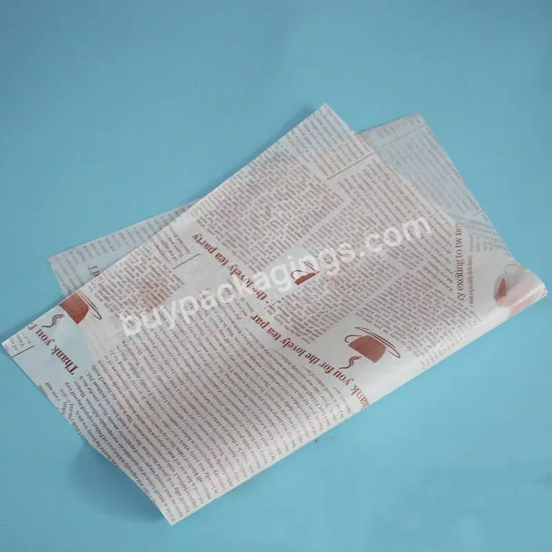 China Manufacturers Eco Friendly Biodegradable Customized Fired Chicken Hamburger Deli Wrapping Sandwich Oil Greaseproof Paper - Buy Customized New Design Printed Logo Biodegradable Deli Fried Chicken Snack French Fries Bread Chips Wrapping Greasepro
