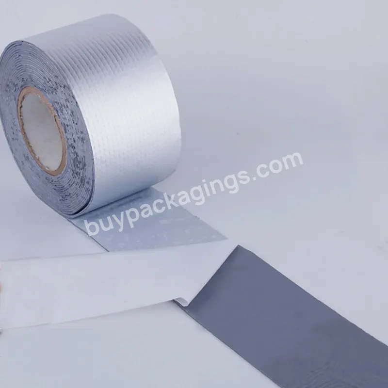 China Manufacturers Waterproof Tape Aluminium Foil Butyl Rubber Repairing For Leak Sealing Pipes - Buy Waterproof Butyl Tape For Leaking Pipes,Waterproof Repair Tape,Waterproof Aluminum Foil Butyl Tape.