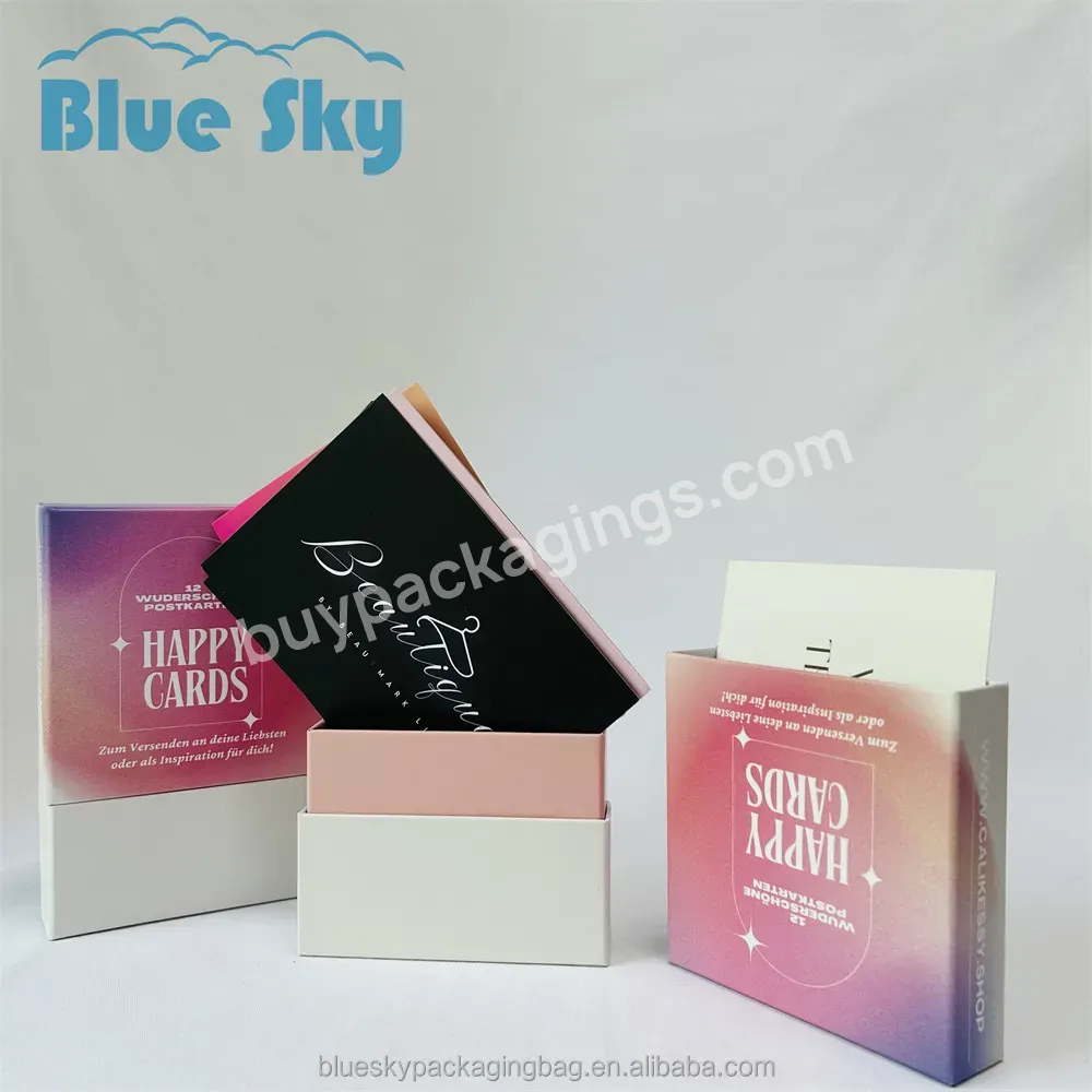 China Manufacturing Batch 1200 G Repeated Use Of Affirmative Card Sleeve Insert Postcard Box Business Card Thank Card Box - Buy Cosmetic Bottle Paper Box,Headset Paper Box,Customized Any Size Design Paper Box.