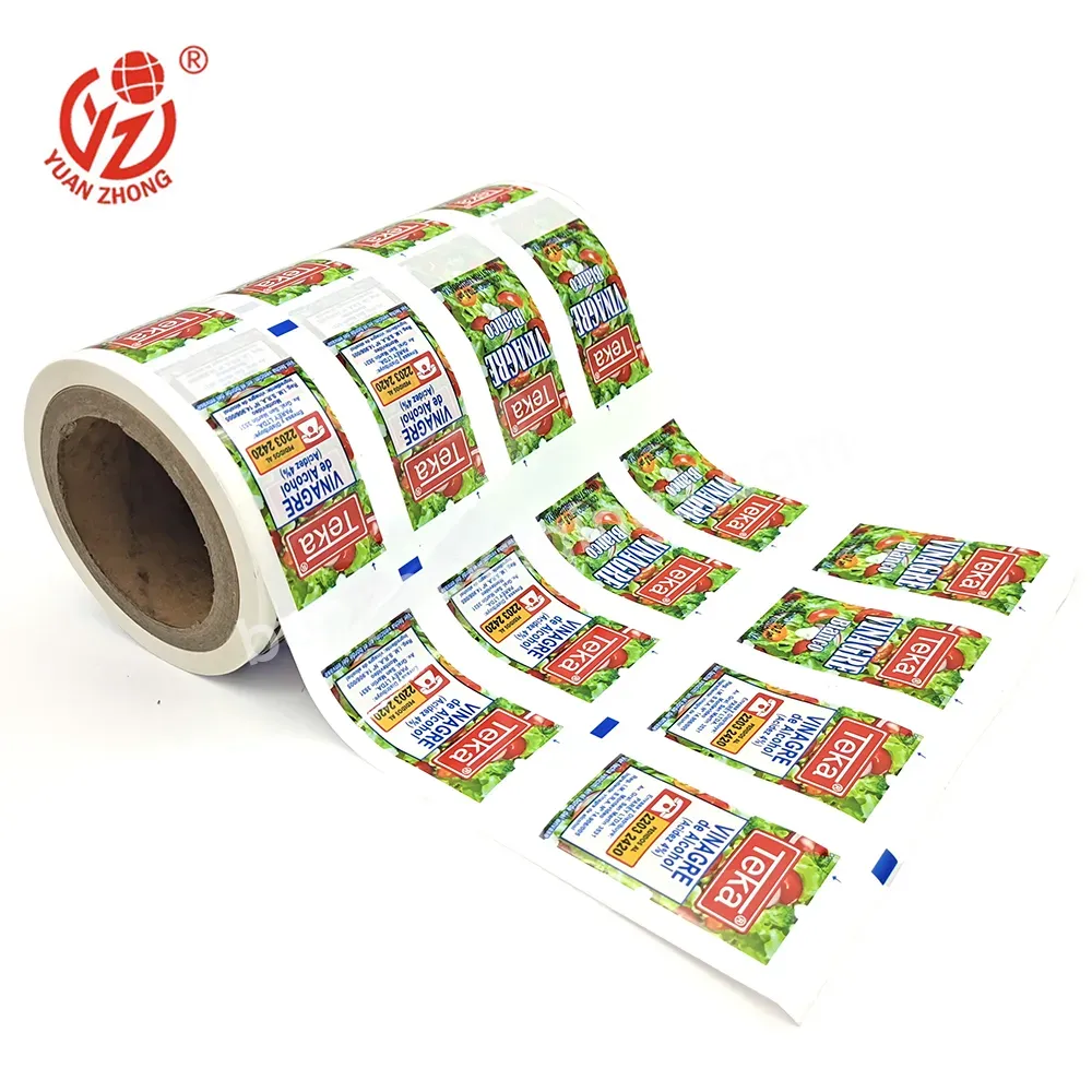 China Products Manufacturers Custom Printing Flexible Packaging Film Plastic Packaging Roll Film For Ketchup Sauce/honey/vinegar - Buy Plastic Packaging Roll Film,Flexible Packaging Film,Plastic Roll Films.