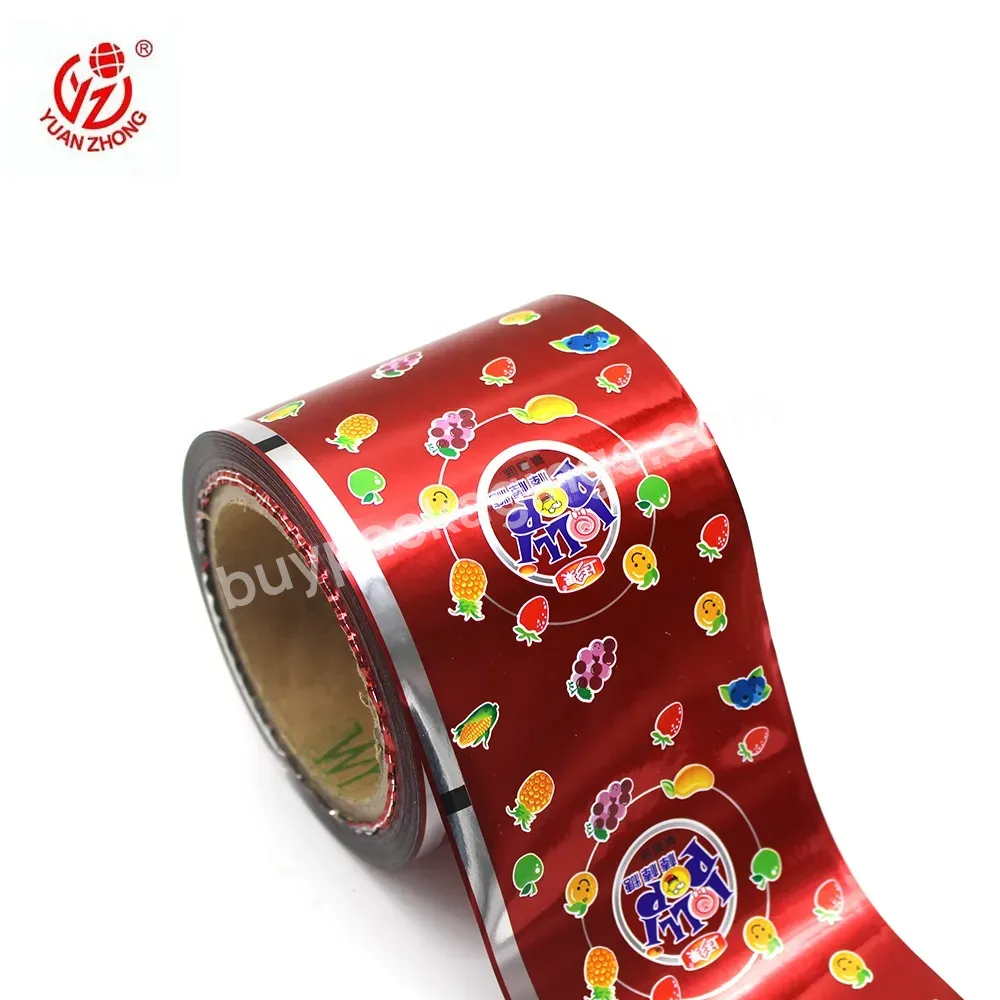 China Supplier Custom Printing Design Plastic Lollipop Candy Wrap Aluminum Foil Automatic Flexible Food Packaging Film Roll - Buy Plastic Wrap,Film Roll,Flexible Packaging.