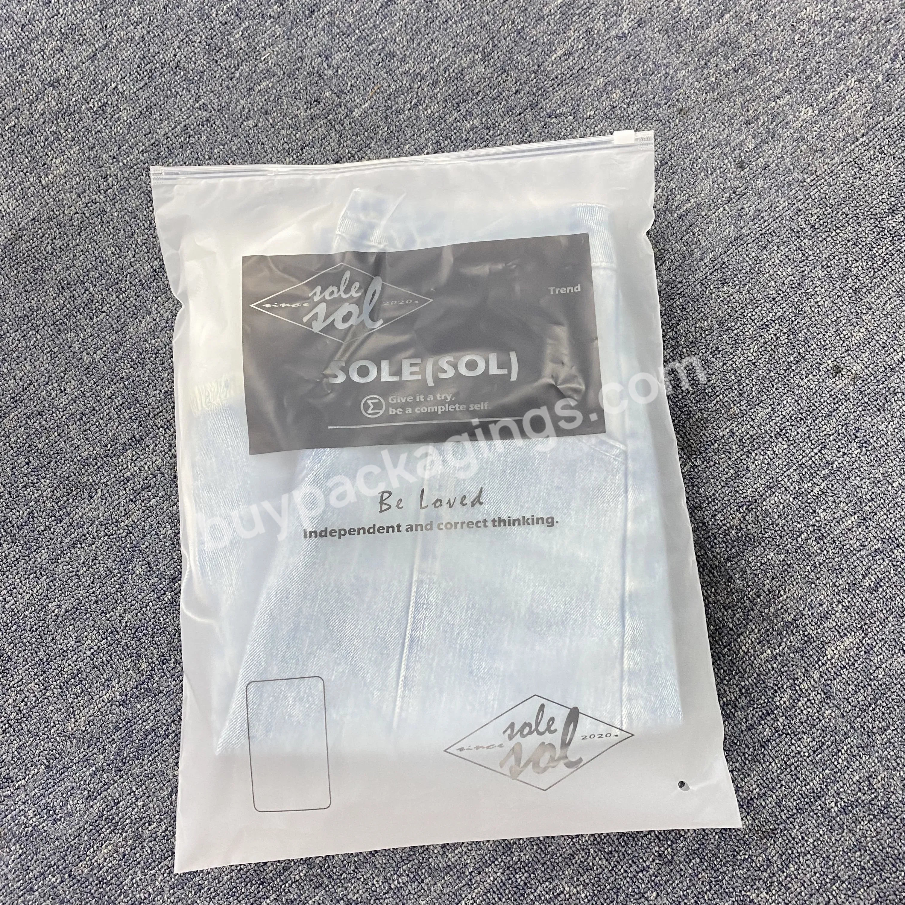 China Wholesale 2023 New Design Frosted Zipper Bag With Brand Custom Size Logo Print Recyclable Waterproof Shipping Packaging - Buy New Design Frosted Zipper Bag With Brand,Custom Size Logo Print,Recyclable Waterproof Shipping Packaging.