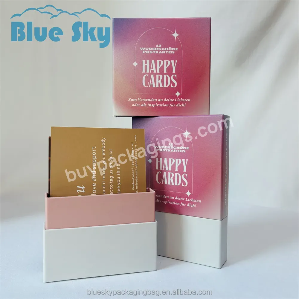 China's First Batch Sales Card Slot Encouraging Lucky Card Sleeve Insert Postcard Box Business Thank You Card Box - Buy Cosmetic Bottle Paper Box,Headset Paper Box,Customized Any Size Design Paper Box.