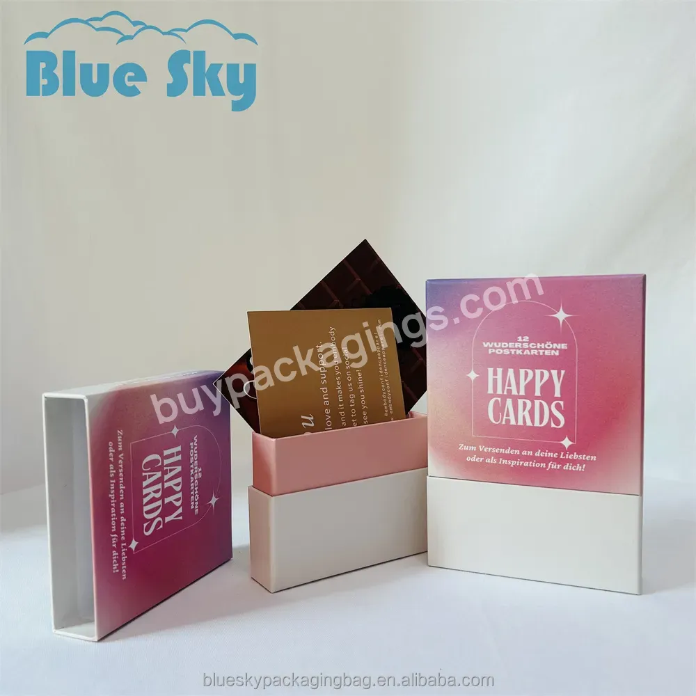 China's First Batch Sales Card Slot Encouraging Lucky Card Sleeve Insert Postcard Box Business Thank You Card Box - Buy Cosmetic Bottle Paper Box,Headset Paper Box,Customized Any Size Design Paper Box.
