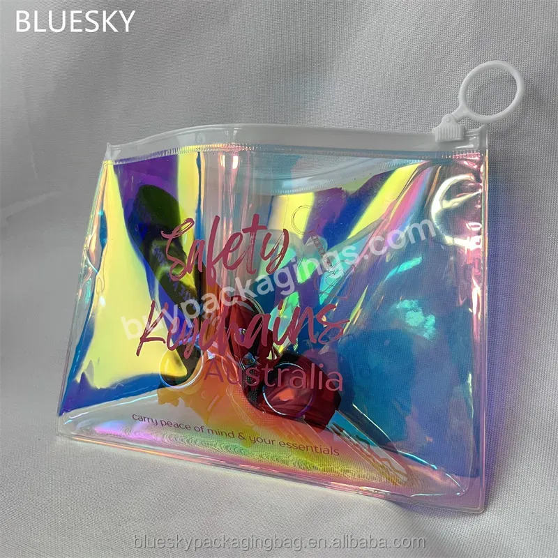 Chinese Manufacture Factory Custom Fashion Bag Pvc Cosmetic Packaging Laser Cosmetic Decoration Bag - Buy Holographic Zip Bag Packaging,Holographic Plastic Bag,Holographic Waterproof Pvc Bag.