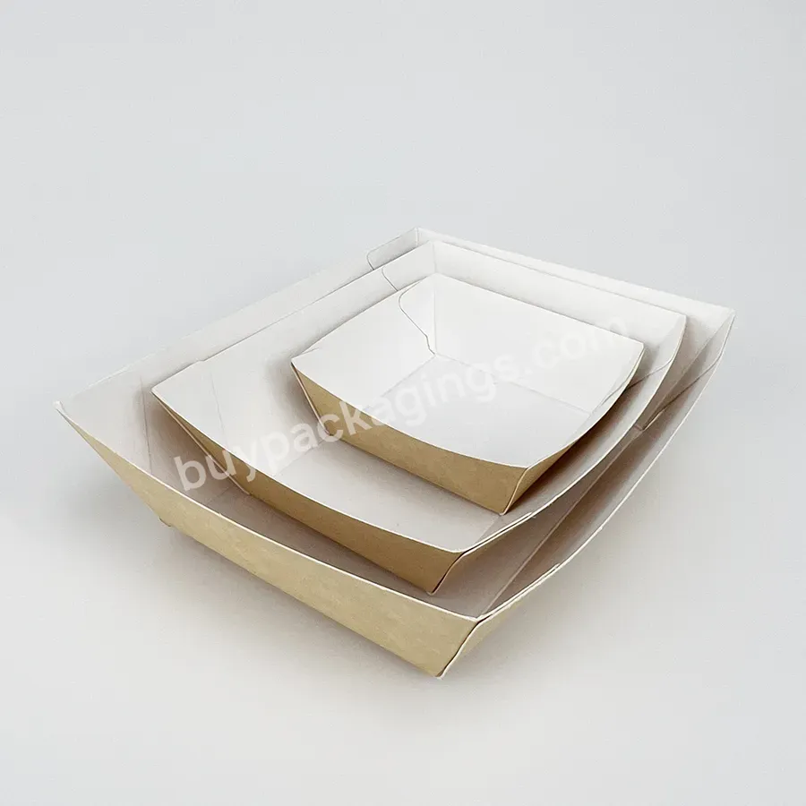 Chip Box Disposable Brown Paper Snack Tray Hot Sale Corrugated Food Tray Manufacturers - Buy Chip Box,Paper Snack Tray,Corrugated Food Tray.
