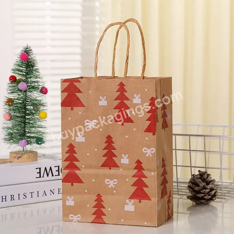 Christmas Custom Printing Gift Bags Kraft Shopping Paper Packaging Wholesale Luxury Bag - Buy Christmas Paper Gift Bags,Custom Packaging Paper Bags,Paper Bag.