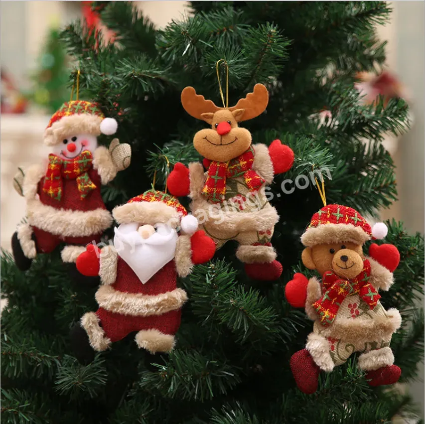 Christmas Decorations Christmas Tree Accessories Christmas Small Dolls Snowman Deer Bear Cloth Dolls Hanging Gifts - Buy Christmas Decorations,Christmas Decoration Supplies,Christmas Tree Decorations.