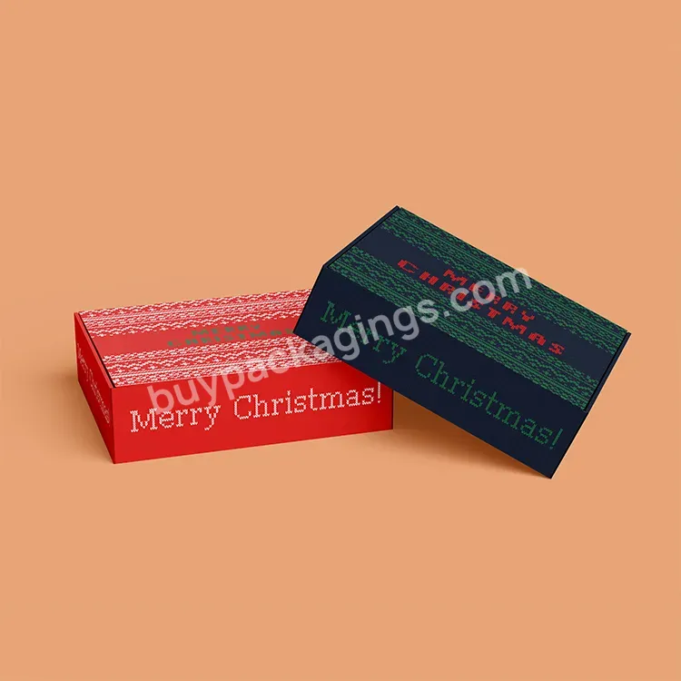 Christmas Design Corrugated Packaging Shipping Cardboard Folding Flat Gift Mailer Box - Buy Corrugated Cardboard Folding Flat Mailer Box,Mailer Box Design,Corrugated Packaging Shipping Mailer Box With Logo.
