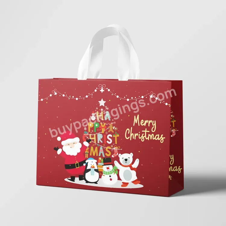 Christmas New Year Packaging Gift Kraft Paper Bag Printed Logo Apple Candy Package Snack Gift Paper Bags - Buy Paper Bags Packaging,Paper Bag,Gift Paper Bags.