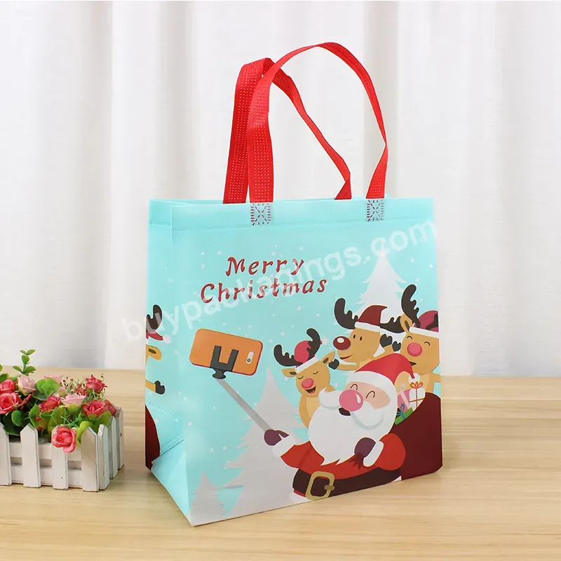 Christmas Non-woven Gift Packaging Small And Portable Shopping Non Woven Bag For Holiday