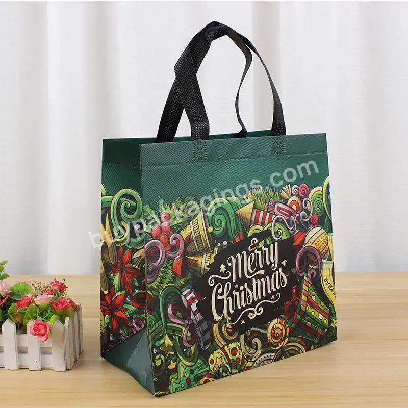 Christmas Non-woven Gift Packaging Small And Portable Shopping Non Woven Bag For Holiday