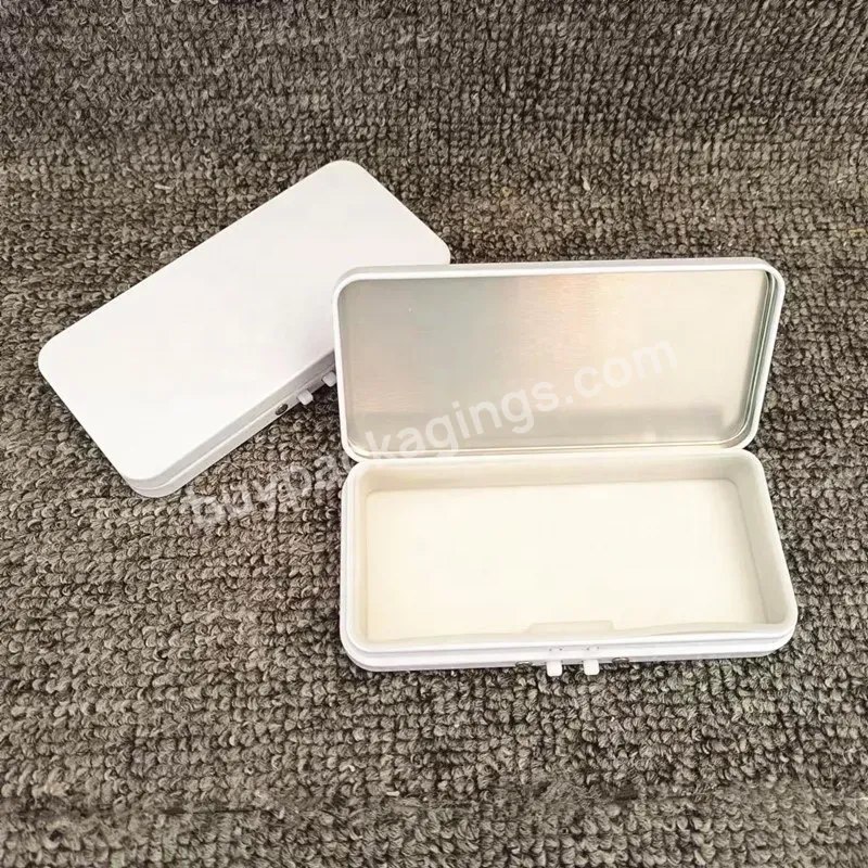 Cigarette Metal Tin Box 120*58*15mm Child Resistant Tin Packaging With Press Button Lock For 5 Pack Of 1.0g 0.75g Rolls - Buy 120mm Roll Cr Metal Tin Box / 120*58*15mm Tin Box With Hinged Lid,Child Proof Tin Box With Rubber Tray Insert Air Tight / Fo