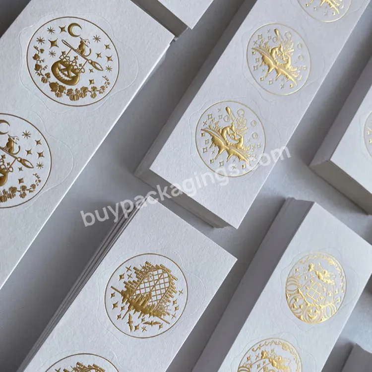 Circle Shape Linen Texture Paper Stickers Gold Foil Labels Embossed Foil Seals Embossed Foil Labels - Buy Embossed Foil Seals,Embossed Foil Labels,Linen Texture Paper Stickers.