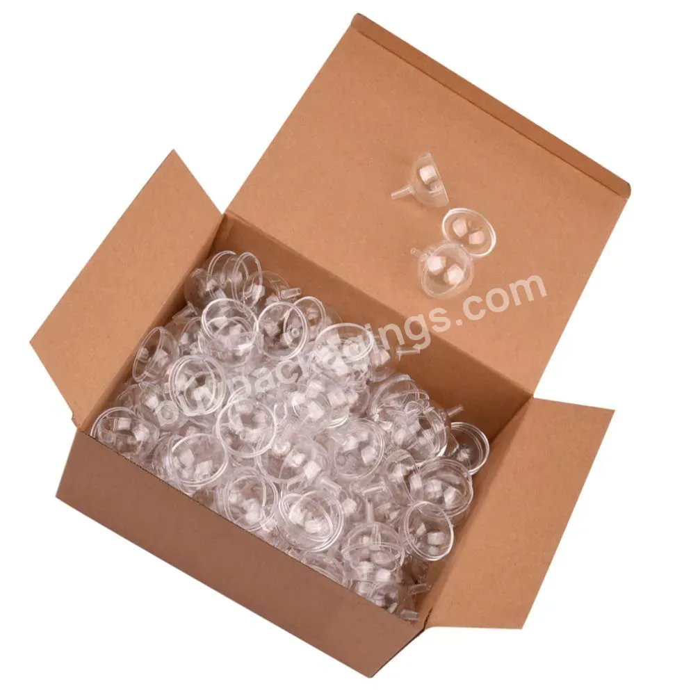 Clear Chocolate Holder Case 100pcs Chocolate Truffle Wrapping Cup Plastic Round Candy Box Plastic Chocolate Ball