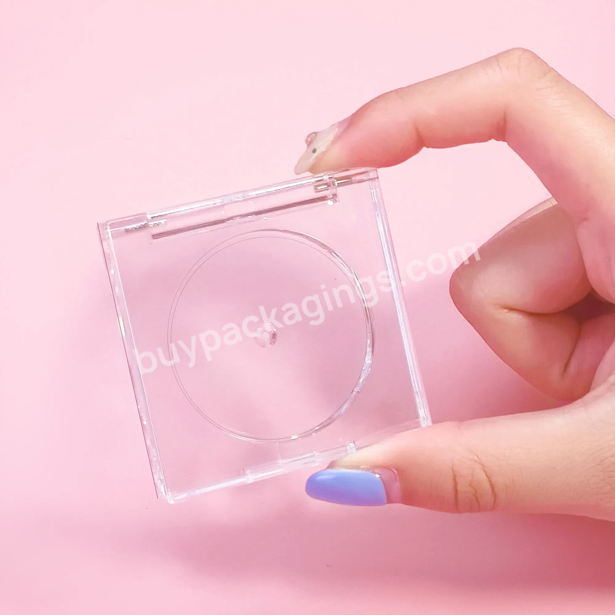 Clear Cosmetic Packaging Single Pan Making Powder Empty Compact Ps Material Compact Powder Case Blush Compact Case - Buy Make Up Pallet Plastic Glitter Eyeshadow Palette Clear Compact Powder Case,Luxury Square Blush Compact Packaging Pressed Powder E