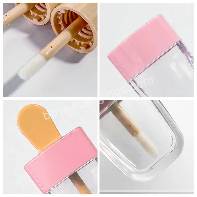 Clear Lipgloss Bottle With Brush With Custom Packaging Private Label In Stock Empty Ice Cream Lip Gloss Tube For Kids - Buy Empty Ice Cream Lip Gloss Tube For Kids,Popsicle Shaped Lip Gloss Tube Container Plastic Tube Lip Gloss Lipgloss Container,Sor