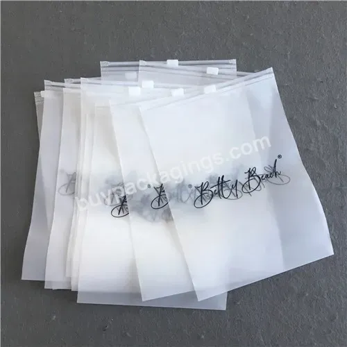 Clear Packaging Plastic Bags Slider Frosted Zipper Poly Bags For Clothes Shoes - Buy Frosted Zipper Poly Bags,Packaging Plastic Bags For Clothes,Slider Frosted Bag.