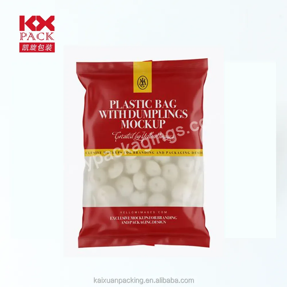 Clear Plastic Frozen Dumpling Food Packaging Bags With Back Sealed Pouch For Frozen Food Packaging - Buy Frozen Food Packaging Bag,Dumping Packaging Bag,Bags For Freezing.