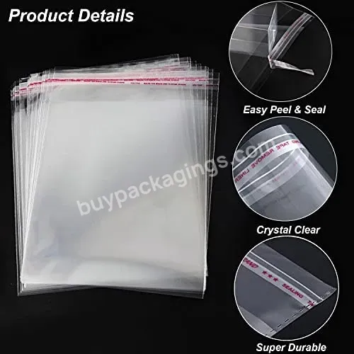 Clear Plastic Opp Cellophane Self Adhesive Packaging Bags For Clothing - Buy Opp Self Adhesive Bag For Shirts,Clear Cellophane Packaging For Clothing,Clear Plastic Bag For Clothing.