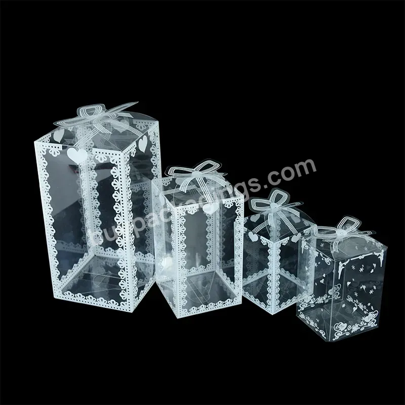 Clear Pvc Box Wedding/birthday Valentine Favor Box Cake Packaging Chocolate Candy Dragee Party Event Transparent Gift Box - Buy Pp Corrugated Plastic Packing Box,Gift Box Packaging Rectangle,Plastic Gift Box.