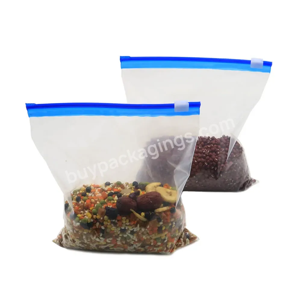 Clear Snack And Sandwich Storage Bags Slider Freezer Bags Plastic Zip Lock Bags With Logo Printing - Buy Plastic Zip Lock Bags With Logo Printing,Slider Freezer Bags,Sandwich Storage Bags.