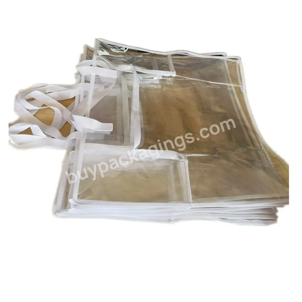 Clear Vinyl Pvc Blanket Packaging Bag With Handle Pillow Zipper Vinyl Storage Bag With Handles - Buy Clear Vinyl Pvc Zipper Bags With Handles,Clear Vinyl Pvc Zipper Blanket Bags,Plastic Bags With Reinforced Handle.
