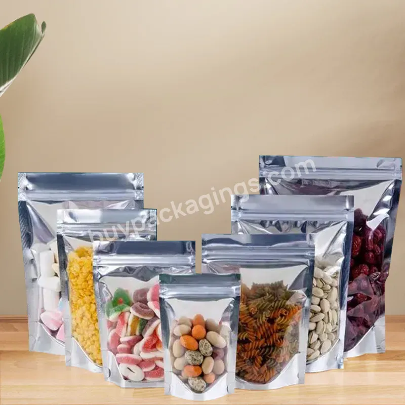 Clear Waterproof Food Grade Stand Up Food Packaging Pouch Zip Lock Seal Bags - Buy Metallic Zip Lock Bag.