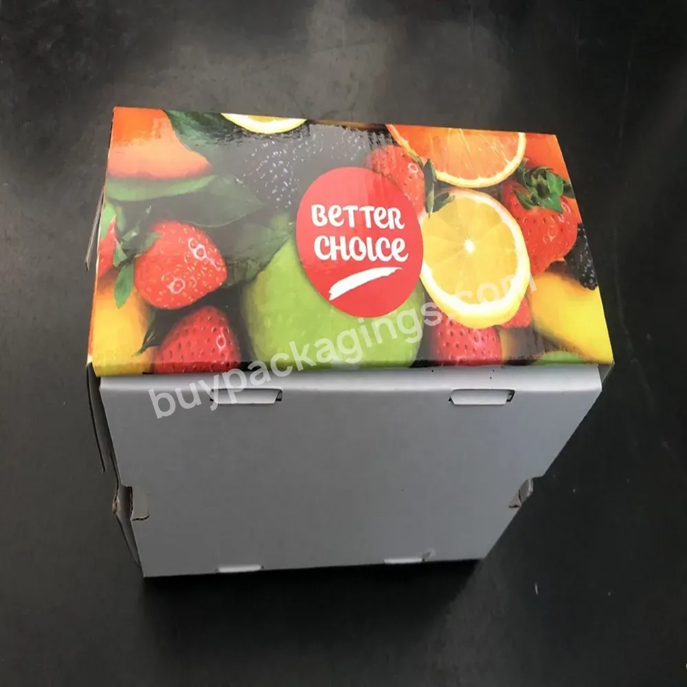 Cmyk Customized Foldable Corrugated Fruit Packaging Shipping Box With Pet Window - Buy Fruit Boxes For Shipping Strawberry,Corrugated Box For Fruit Package,Gift Box For Fruit Package.
