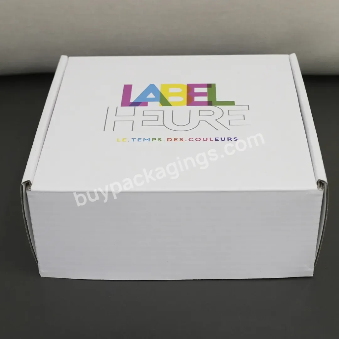 Cmyk Offset Printing With Matte Lamination Custom Logo Corrugated Box For Clothing Packaging - Buy Custom Logo Corrugated Mailer Shipping Box Packaging Printed For Clothes Cosmetics Makeup Products Box,Wholesale Large Black Cardboard Paper Mailing Ap