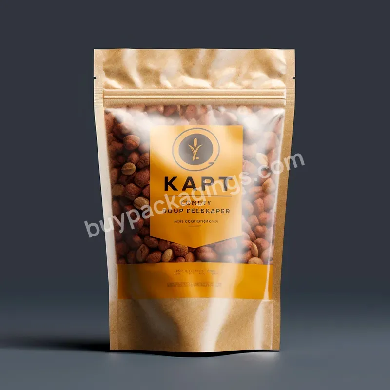 Coffee Packaging Printed Eco Friendly Zipper Packaged Flat Bottom Coffee Mylar Printed Bag Custom Food Pouch