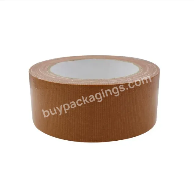 Colored Strong Mesh Cloth Heavy Duty Pe Film Binding Waterproof Custom Printed Hot Melt Brown Duct Tape - Buy Strong Mesh Cloth Red Sealing Packing Heavy Duty Black Book Binding Adhesive Seal Duct Tape,Mesh Cloth Printed Adhesive Brown Color Colored
