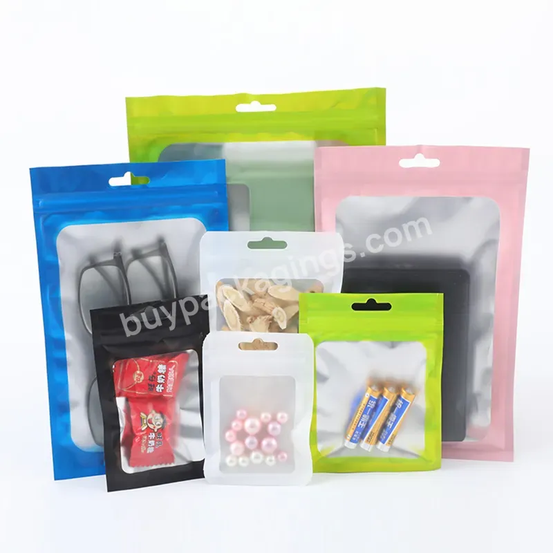Colorful Flat Self Sealing Frosted Transparent Bag Aluminum Foil Jewelry Storage And Packaging Bag - Buy Digital Electronic Product Packaging Leak Proof Sealing Bags,Coffee Cat Food Dog Food Packaging Zipper Bag,Reusable Sealed Plastic Bags For Cosme