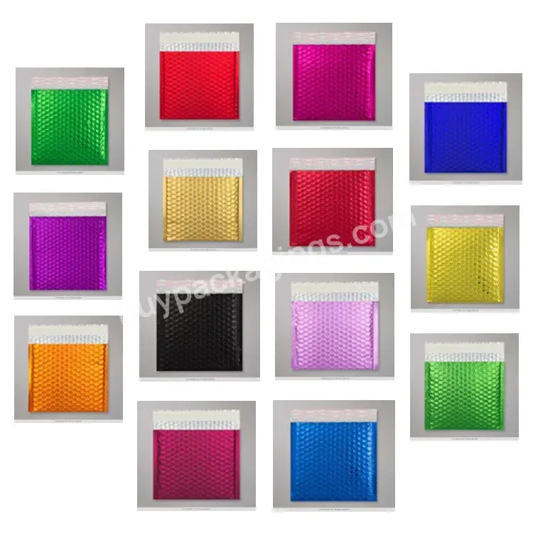 Colorful Rainbow-colored Metallic Bubble Mailers/ Shiny Mailing Envelopes/ Foil Film Shipping Bag