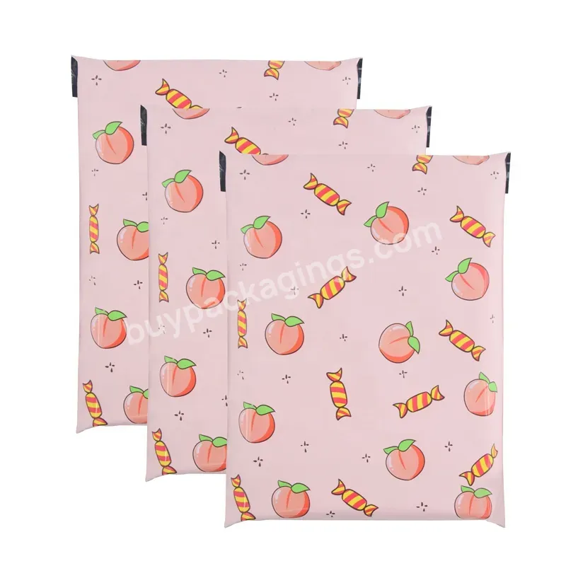 Colour Polymailers Light Pink Bag Bagsreusable Cartoon Peach Shipping Mailing Order Bags