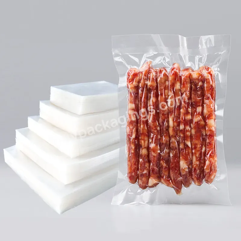 Commercial Glossy Transparent Plastic Pa Nylon Heat Sealed Food Packaging Vacuum Bags - Buy Nylon Vacuum Bags For Meat Fish And Nuts Used In Packaging Food,Customized Transparent Vacuum Distillation Bag Sausage And Chicken Food Bag,Wholesale Of Pa+pe