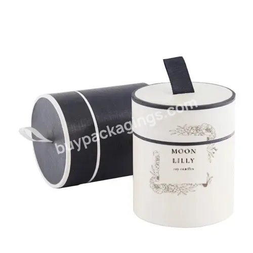Competitive Price Round Custom Paper Packaging Cardboard Round Cylinder Rigid Paper Candle Box For Candle - Buy Scented Candle Box,Rigid Paper Box,Packaging Boxes.