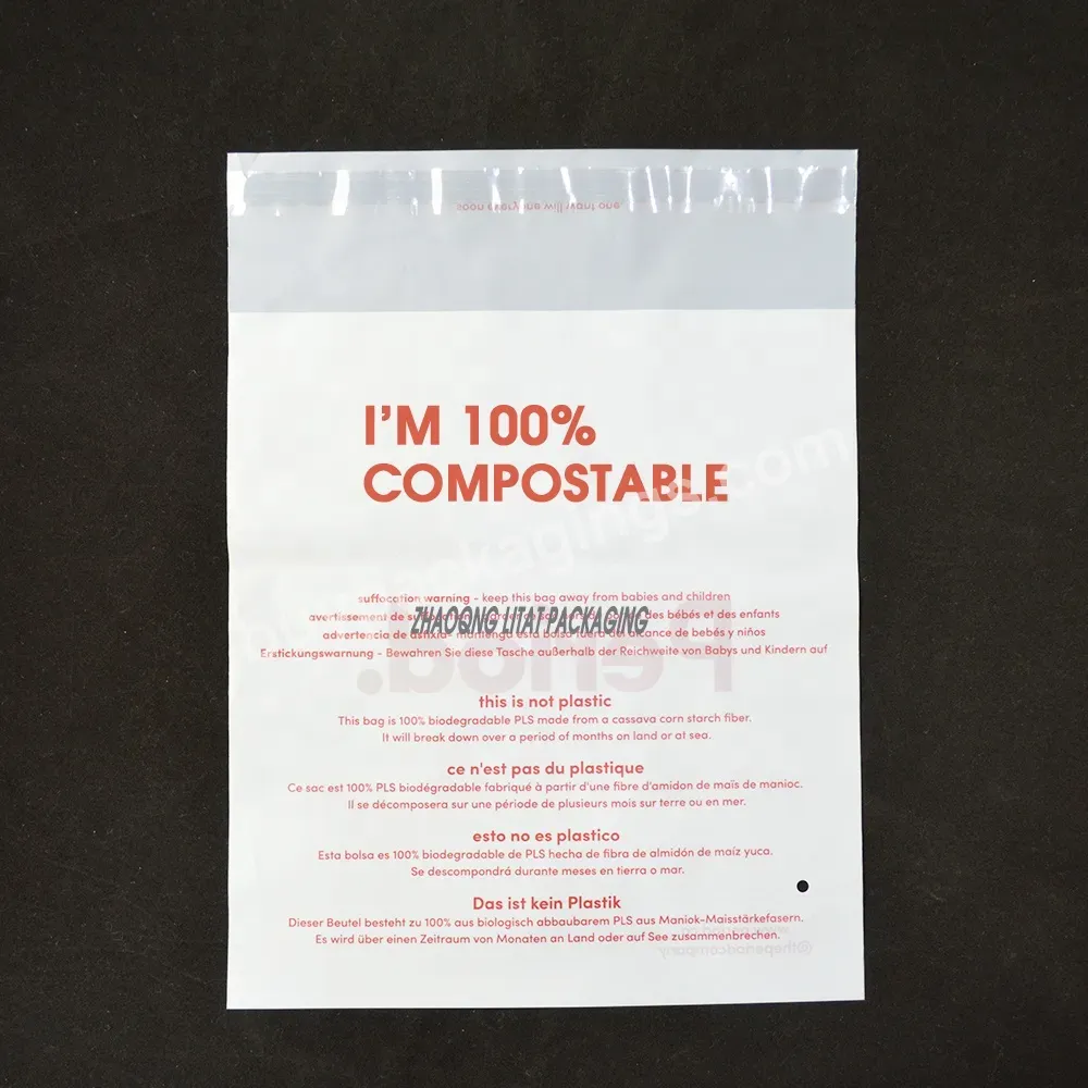 Compostable Biodegradable Environment-friendly Material Oem Bag Bolsas Compostables Customization With Self Adhesive Tag - Buy Biodegradable Pla Mailing Postage Bio Degradable Poly Bags For Clothes Packaging,Sinicline Custom Compostable Bags Biodegra
