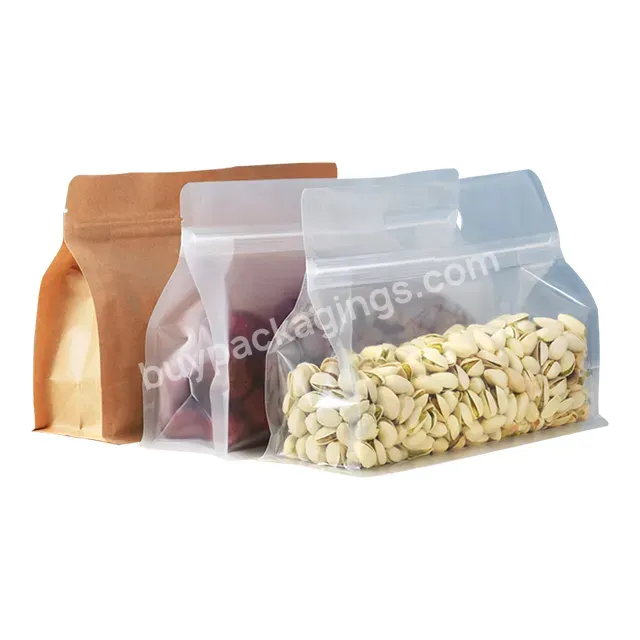 Compostable Side Gusset Pouches 500g 1kg Food Grade Flat Bottom Bag Packaging For Whey Protein Powder - Buy Flat Bottom Pouch,Side Gusset Pouches,Flat Bottom Bag.