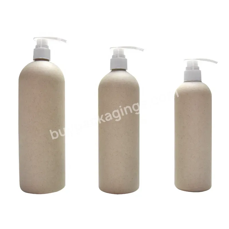 Conditioner Bottle Cosmetic Pressed Wheat Straw Compostable Plastic Oem Luxury Hotel Facility Home 500ml 750ml 1000ml Versailles - Buy Wheat Straw Plastic Shampoo Bottle,New Model 500ml Hdpe Plant-based Degradable Material Plastic Bottle For Shampoo