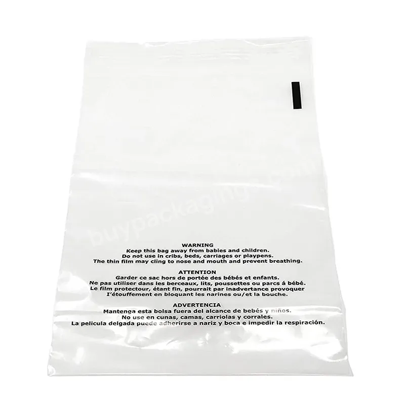 Cornstarch Pla Biodegradable Clear Shipping Envelope Mailing Bags With Sufforation Warning Courier Bags For Garments - Buy Clear Bags,Cornstarch Clear Bag,Biodegradable Clear Bag.