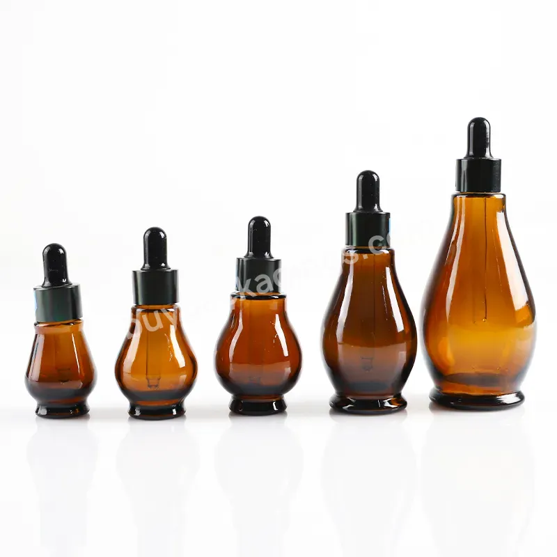 Cosmetic Brown Bottle And Droppers Essential Oil Glass Bottles With Droppers Child Proof Caps - Buy Glass Dropper Bottle,Glass Dropper Essential Oil Bottle,Amber Hair Oil Dropper Bottle.