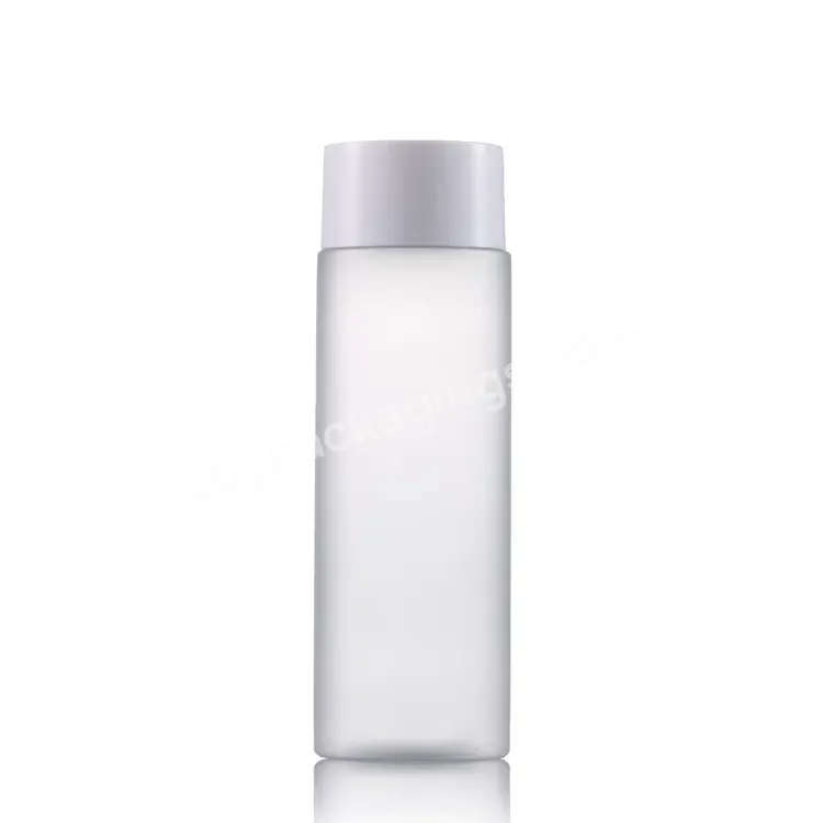 Cosmetic Frosted Plastic Toner Bottle 100ml Pet Facial Toner Bottle With White Screw Caps - Buy 100ml Liquid Bottle,100ml Frosted Plastic Bottle,Frosted Plastic Toner Bottle.
