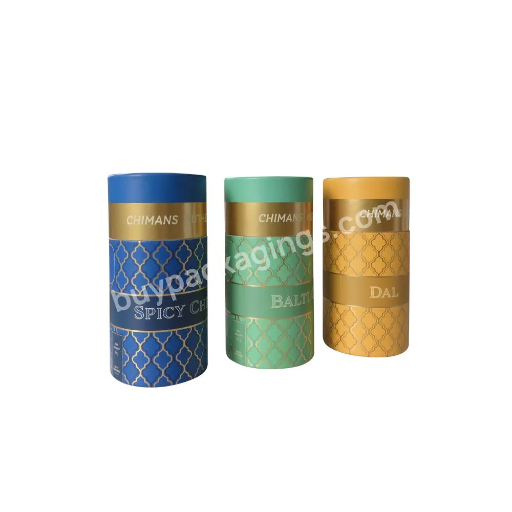 Cosmetic Packaging Foil Lined Cardboard Tube Containers Luxury Biodegradable cylinder Packaging