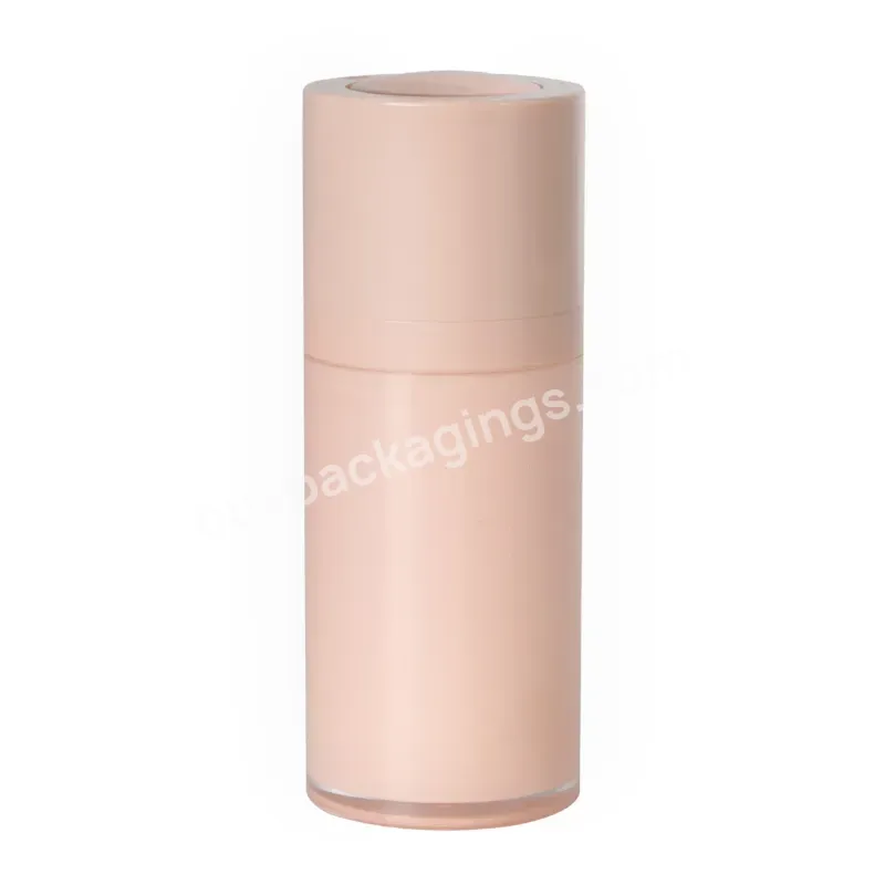Cosmetic Packaging Pink Plastic Vacuum Airless Pump Bottle For Lotion Cream Foundation