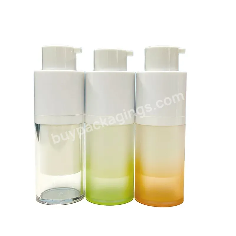 Cosmetic Packaging White Plastic Vacuum Airless Pump Bottle For Lotion Cream Foundation Airless Pump Bottle 15ml 30ml 50ml - Buy Airless Pump Bottle Airless Bottle Pink Cosmetic Packaging Gray Airless Bottles Lotion Pump Bottle 50ml Bottle 15ml 30ml,