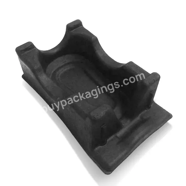 Cosmetic Paper Pulp Products Dry Press Mould Molded Pulp Tray Moulding Pulp Packaging Black Molded Fiber Tray