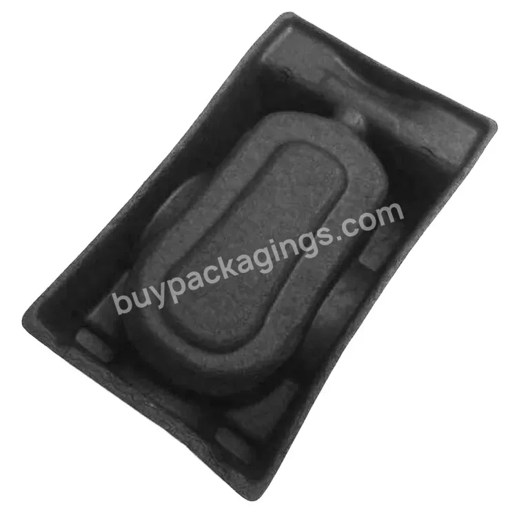 Cosmetic Paper Pulp Products Dry Press Mould Molded Pulp Tray Moulding Pulp Packaging Black Molded Fiber Tray
